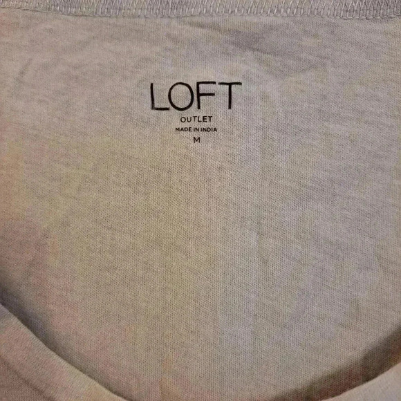 Loft Women's Loft Thin Grey Pullover Top Medium Studded - Picture 4 of 4